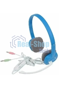 Гарнитура проводная с микрофоном Logitech H150 синий/белый 1.8м накладные оголовье (981-000454)