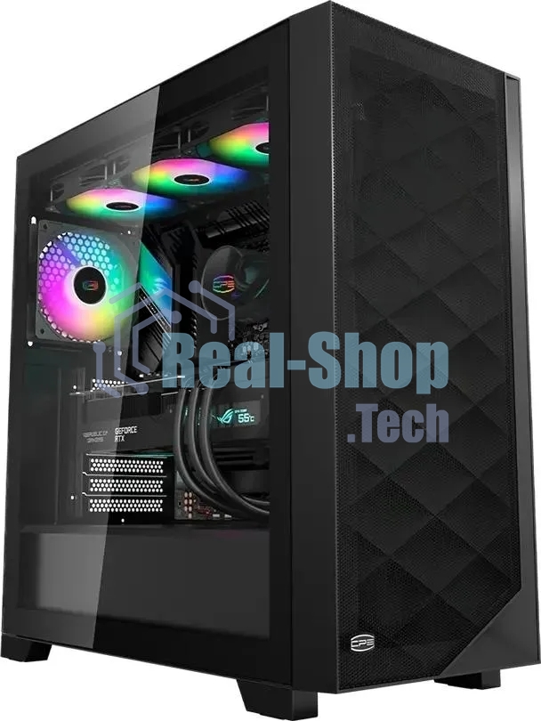 Компьютерный корпус PcCooler C3D510 BK ARGb черный без БП ATX 3x120мм 2xUSB3.0 1xUSB3.1 audio bott PSU