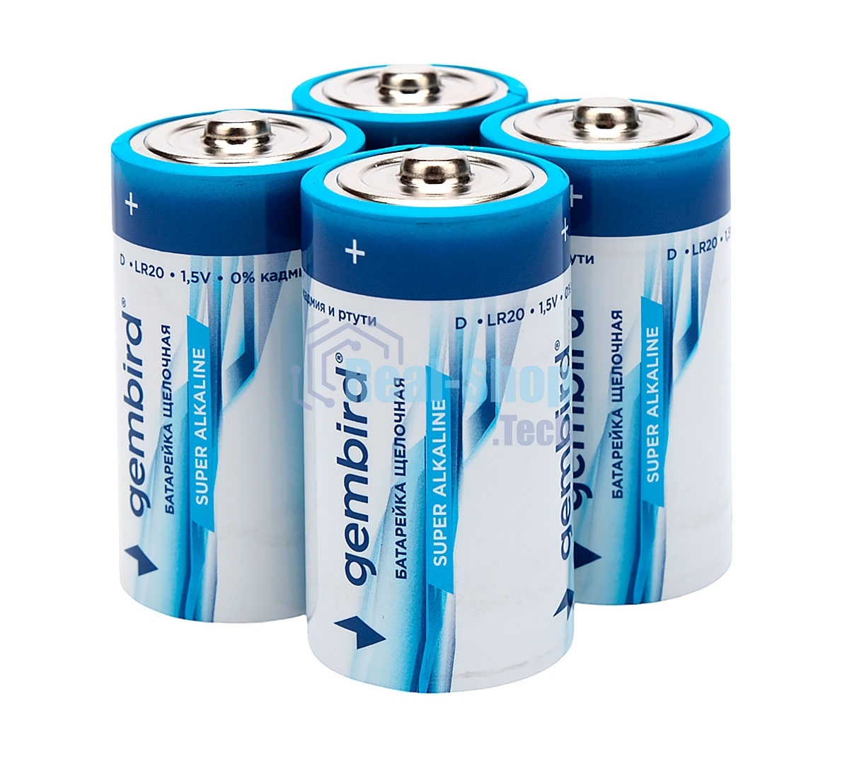 Батарейки щелочные/алкалиновые Gembird Gb-LR20-4B, тип D(LR20), 4шт, коробка