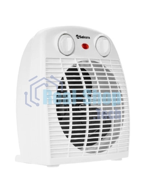 Тепловентилятор Sakura SA-0514W, белый, 2000 Вт, 25 м2, термостат