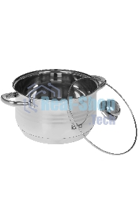 Кастрюля LARA LR02-583 SONATA 24x14,5 см, 6.5 л, нержавеющая сталь, индукция, с крышкой