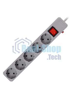 Сетевой фильтр Smartbuy (SBSP-5-50-G) 5 гн х 5,0 м серый
