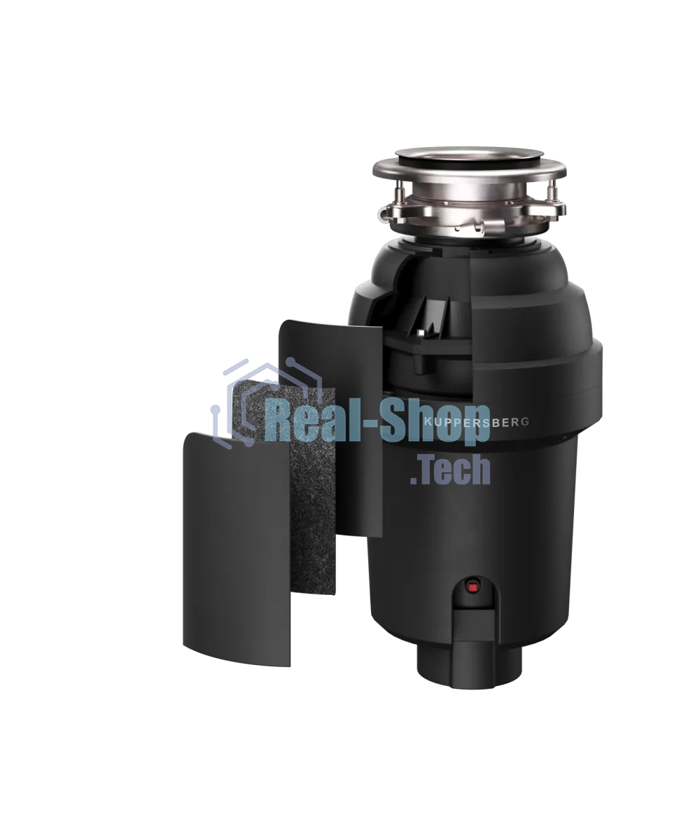 Измельчитель пищевых отходов Kuppersberg WS 550 B, High-Tech, мощность 550 Вт, 3400-3800 об/мин, защита от перегрева, авто выключение, DC мотор, шумоизоляция, уровень шума 70 дБ, черный