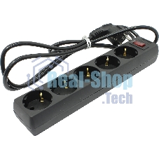 Сетевой фильтр ExeGate EX221175RUS SP-5-1.8B (5 розеток, 1.8 м, евровилка, черный)