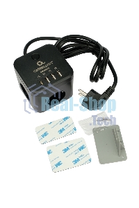 Сетевой фильтр Cablexpert Cube CUBE-3-CU3-B-1.5, 3 р, 10А, 1xType-C PD, 3xUSB, 1.5 м, ур.защиты 4+, черный, коробка