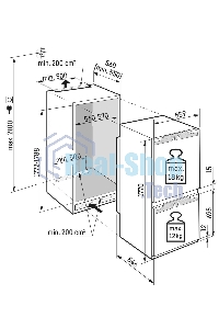 Встраиваемый холодильник Liebherr ICf 5103-22 001 белый двухкамерный 182/80л