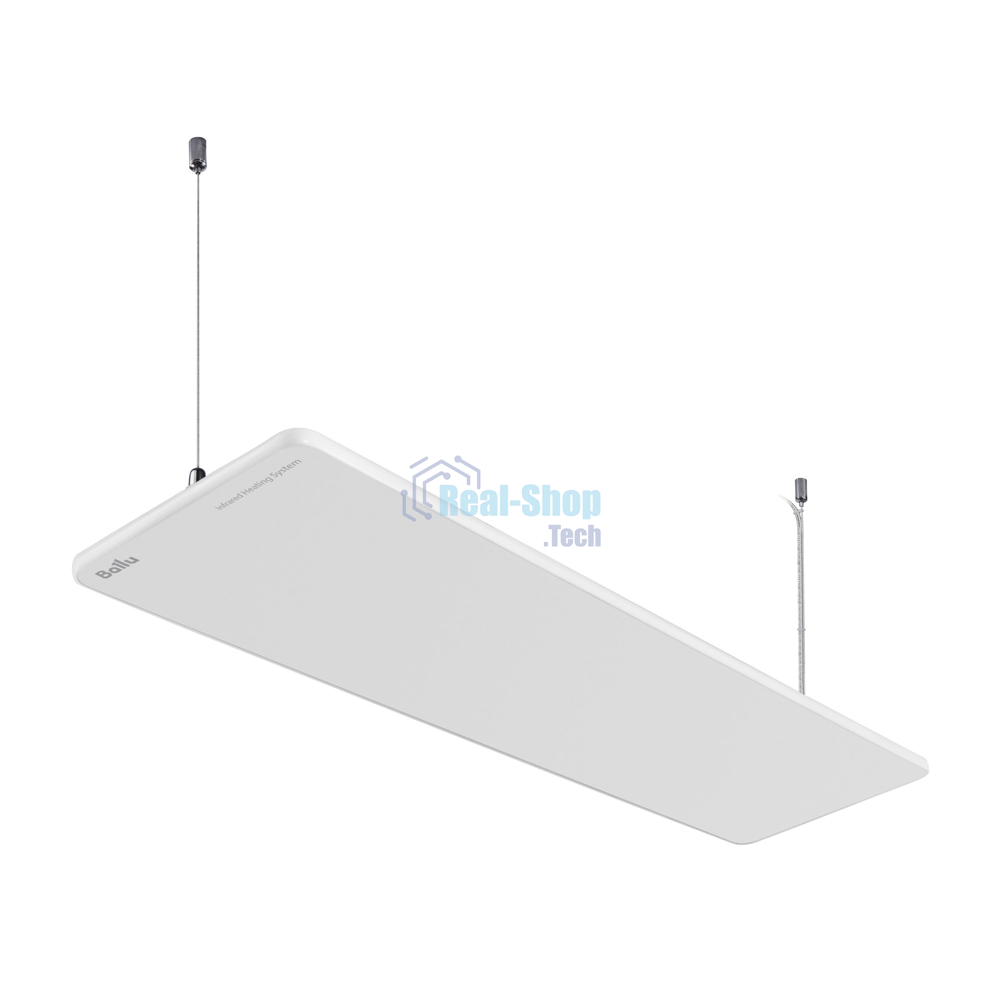 Комплект обогреватель инфракрасный Ballu BIH-GSW-1.0 + BMT-1 белый, 1000 Вт, 20 м2, термостат
