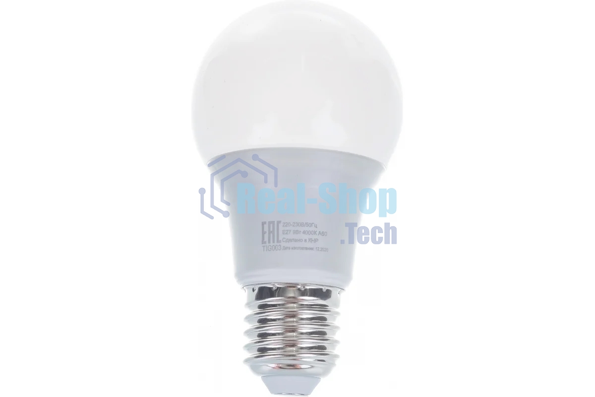 Лампа светодиодная Ресанта LL-R-A60-9W-230-4K-E27 груша, 9 Вт, нейтр., Е27