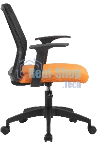 Кресло компьютерное Cactus CS-MC222-BKOR черный, сиденье оранжевый