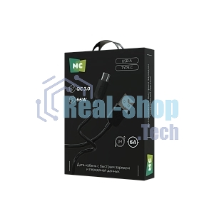 Дата-кабель MORE CHOICE (4620202554291) K85as USB 6.0A QC3.0 66W - 1м, черный