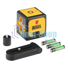 Лазерный уровень Denzel DQB, 30 м, зеленый луч, батарейки, сумка