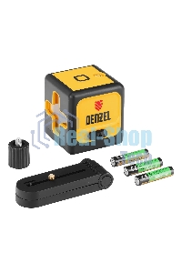 Лазерный уровень Denzel DQB, 30 м, зеленый луч, батарейки, сумка