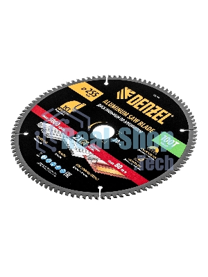 Пильный диск по алюминию Denzel ф255 х 30 мм, 100 зубьев