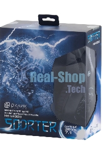 Наушники с микрофоном Oklick HS-L930G SNORTER черный/синий 2м мониторные USB оголовье (HS-L930G)