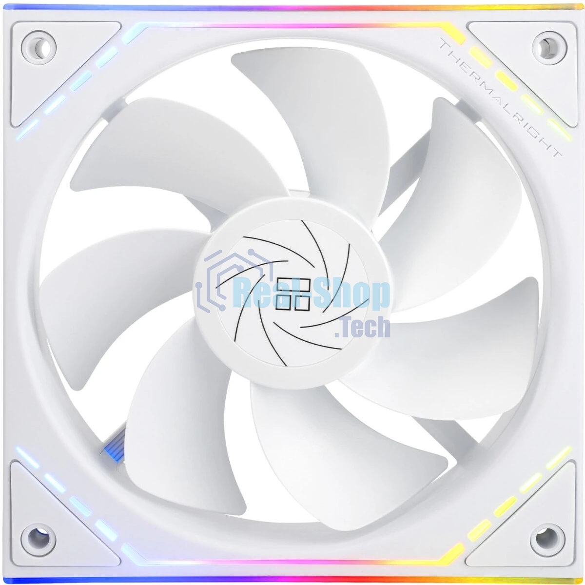 Кулер для корпуса Thermalright TL-M12RW Reverse (124x120x25mm, 4-pin PWM, ARGB, 42.6CFM, 23.2dBA, 1500RPM, White)