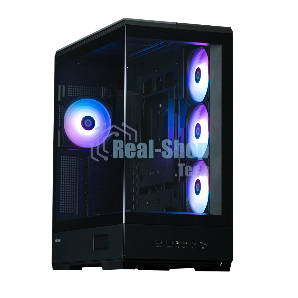 Компьютерный корпус ZALMAN P50 DS, ATX, черный, WINDOW, 2x3.5