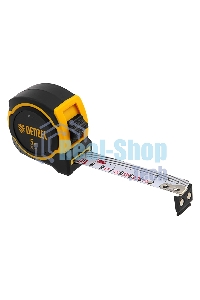 Рулетка Denzel 5м х 25мм, двухкомп. корпус, магнитный обрезиненный зацеп