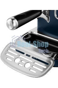 Кофеварка рожковая Kitfort КТ-7429 синий/нержавеющая сталь, исп. кофе - молотый, 1,5 л, 1360 Вт, 20 бар