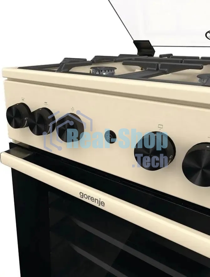 Плита газовая Gorenje GG5A21BEF бежевый, конфорок 4 газовых, духовка 70 л, 50 см x 85 см x 59.4 см