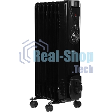 Обогреватель масляный Centek CT-6200 (7 секций) черный, 700/1000/1500Вт, 3 режима, механический термостат