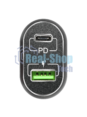 Автомобильное ЗУ ACD 63Вт, 2xUSB 1PD+1QC, 3.6~20В/3А RTL
