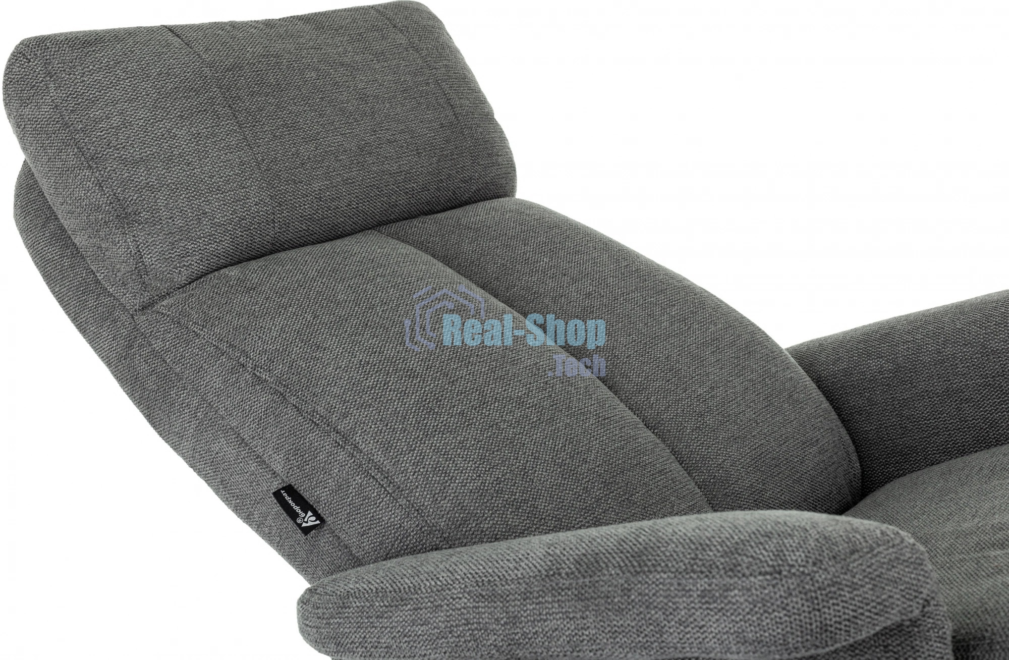 Кресло для дома Бюрократ Baron с пуфом серый, металл черный крестов. (BARON/GREY)