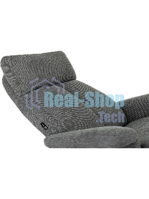 Кресло для дома Бюрократ Baron с пуфом серый, металл черный крестов. (BARON/GREY)