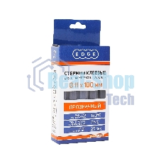 Стержни клеевые EDGE by PATRIOT 11x100мм прозрачные, упаковка 10шт