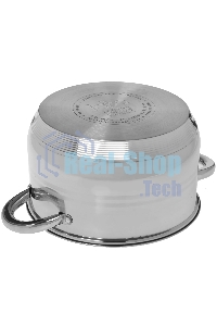 Кастрюля LARA LR02-583 SONATA 24x14,5 см, 6.5 л, нержавеющая сталь, индукция, с крышкой