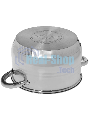 Кастрюля LARA LR02-583 SONATA 24x14,5 см, 6.5 л, нержавеющая сталь, индукция, с крышкой