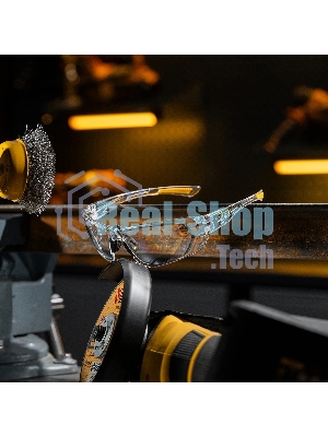 Очки защитные Denzel открытые, поликарбонатные, прозрачная линза