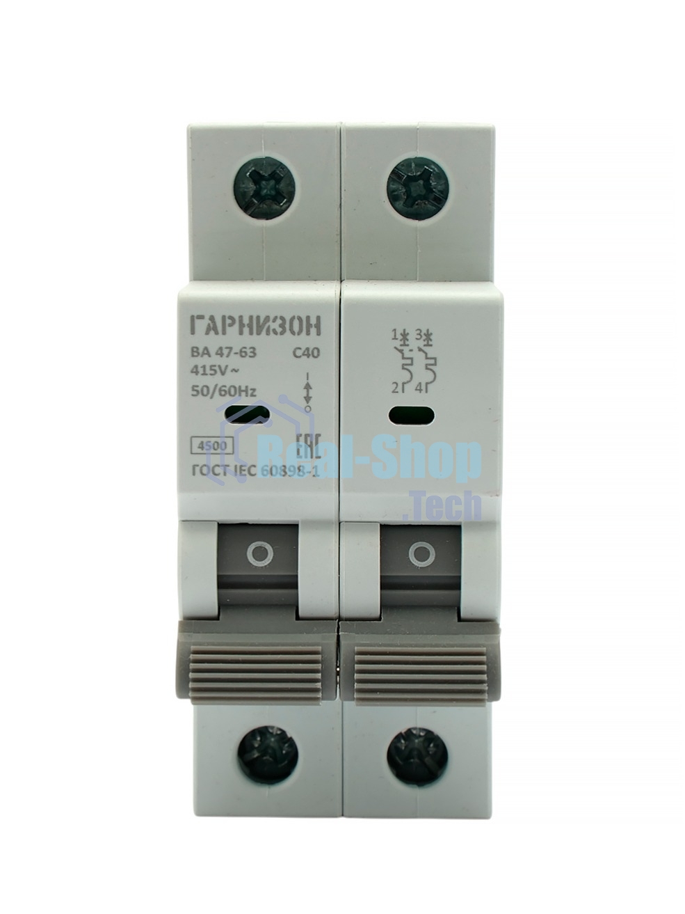 Автоматический выключатель Гарнизон CB-4763-2-40-4.5-C, ВА 47-63, 2P, 40А, 4.5кА (C)