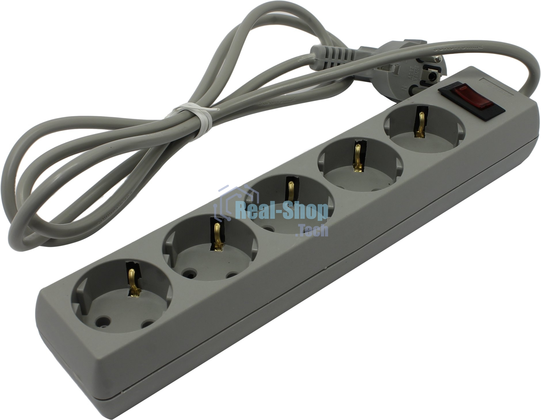 Сетевой фильтр Exegate SP-5-1.8G (5 розеток, 1.8 м, евровилка, серый)