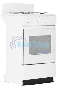 Плита газовая De Luxe 5040.45Г (Щ) -001 белый, конфорок 4 газовых, духовка 46 л, 50 см x 85 см x 50 см