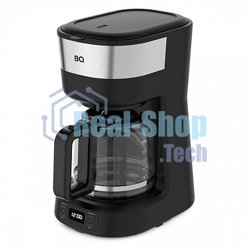Кофеварка капельная BQ CM1000 черный-стальной, исп. кофе - молотый, 1.2 л, 900 Вт.