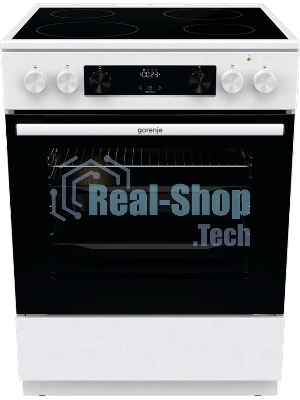 Плита электрическая Gorenje GEC6C40WD белый, конфорок 4 электрических, духовка 71 л, 60 см x 85 см x 60 см