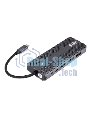 USB-концентратор HIPER HP-DS11-01, USB Type-C, USB Type-C/HDMI/USB-A/microSD/SD/DisplayPort/3.5мм/RJ45, USB