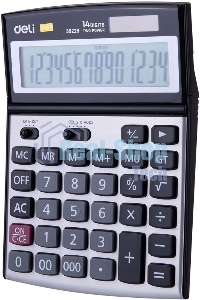 Калькулятор настольный Deli E39229 серебристый 14-разр.