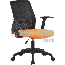 Кресло компьютерное Cactus CS-MC222-BKOR черный, сиденье оранжевый