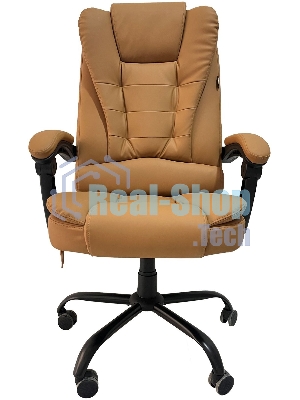 Кресло Cactus CS-CHR-OC05M-BR бежевый, экокожа, подголовник