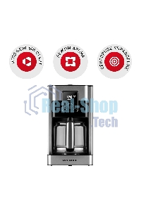 Кофеварка капельная Redmond CM704 серебристый/черный, исп. кофе - молотый, 1,8 л, 1000 Вт