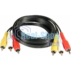 Кабель Exployd EX-K-1482 3 RCA - 3 RCA черный 3м