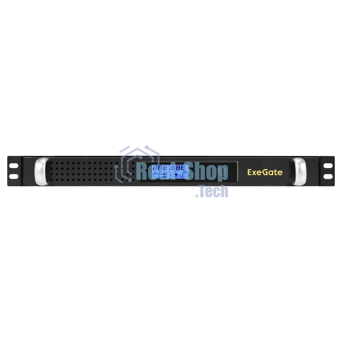 Источник бесперебойного питания ExeGate 1U ServerRM UNL-1000.LCD.AVR.6C13.RJ.USB.1U 1000VA/600W, LCD, AVR, 6*C13, RJ, USB, 1U, установка в стойку, черный