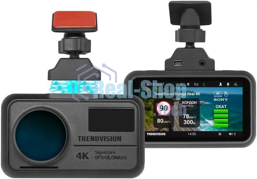 Видеорегистратор TrendVision Hybrid Signature Real 4K Max, 3840x2160, 3