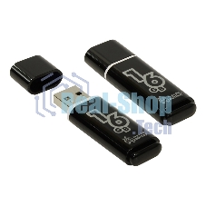 Флешка USB Smartbuy Glossy series black (SB16GbGS-K), 16Gb, USB 2.0, R/W 25/15, черный