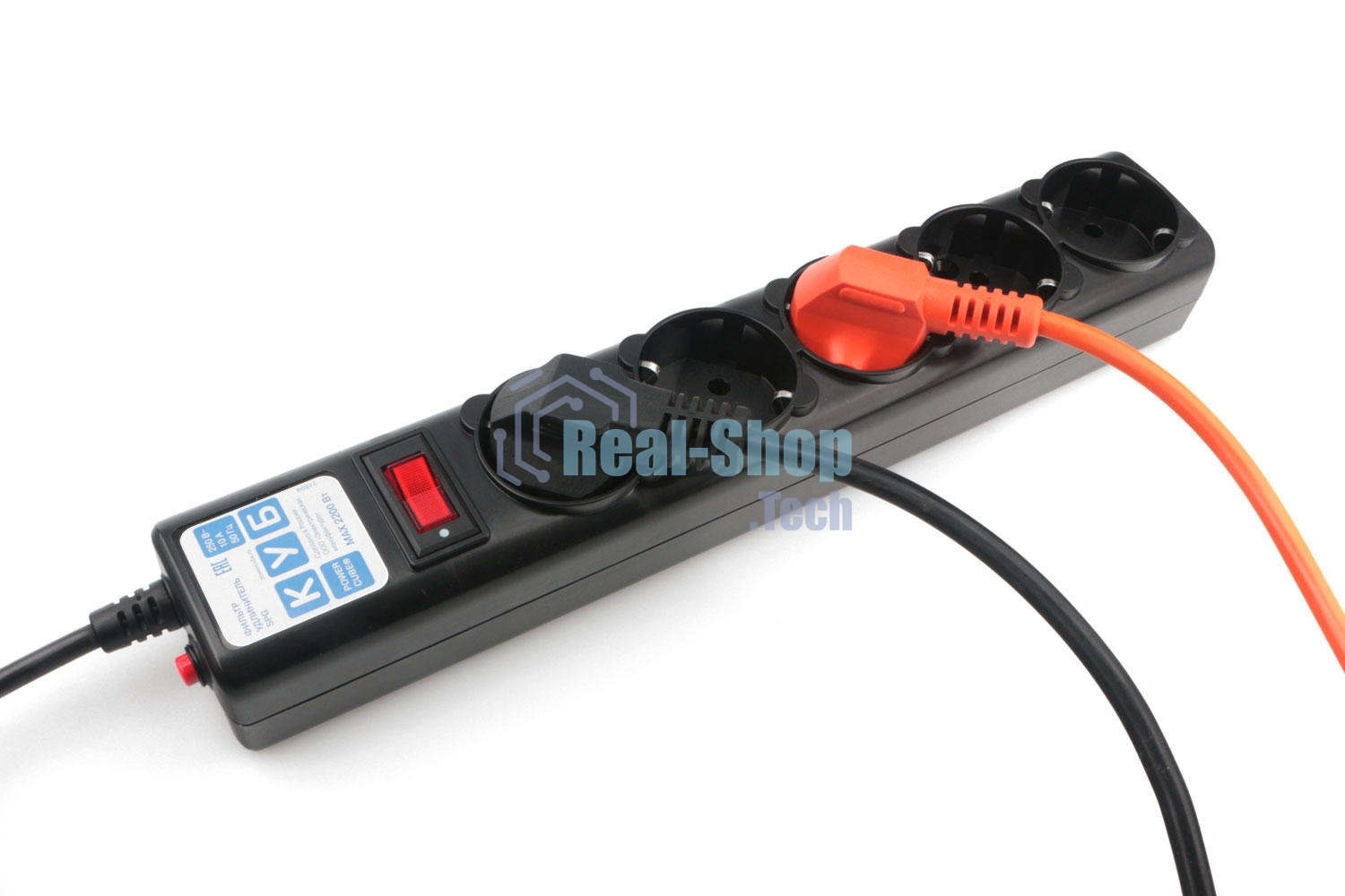 Сетевой фильтр Powercube SPG5-С2 1.9 м (5 розеток) черный (коробка)