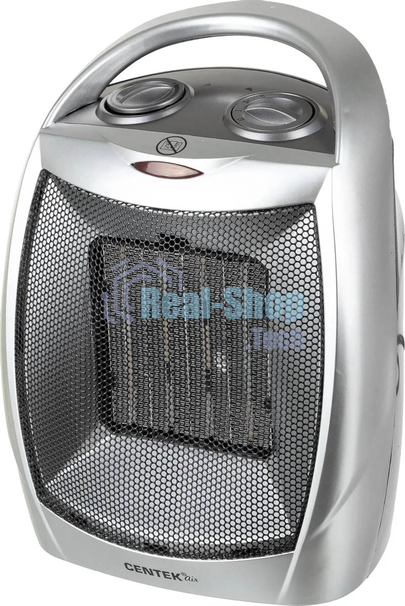 Тепловентилятор Centek CT-6020 серый, 750/1500 Вт, 15 м2, термостат
