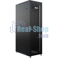 Шкаф серверный NTSS Премиум (NTSS-R42U80100PD/PDD-BL) напольный 42U 800x1000 мм пер. дв. перфор. металл 900 кг серый 910 мм 160 кг 1987 мм IP20 сталь
