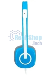 Гарнитура проводная с микрофоном Logitech H150 синий/белый 1.8м накладные оголовье (981-000454)