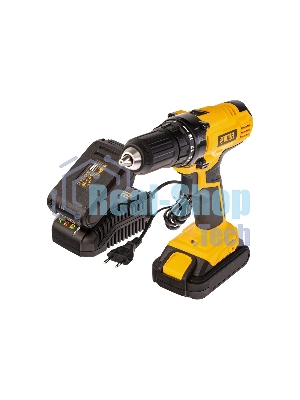 Дрель-шуруповерт Denzel CDL-IB-18-02, 18 В, 1,5 Ач, 40 Нм, щеточный